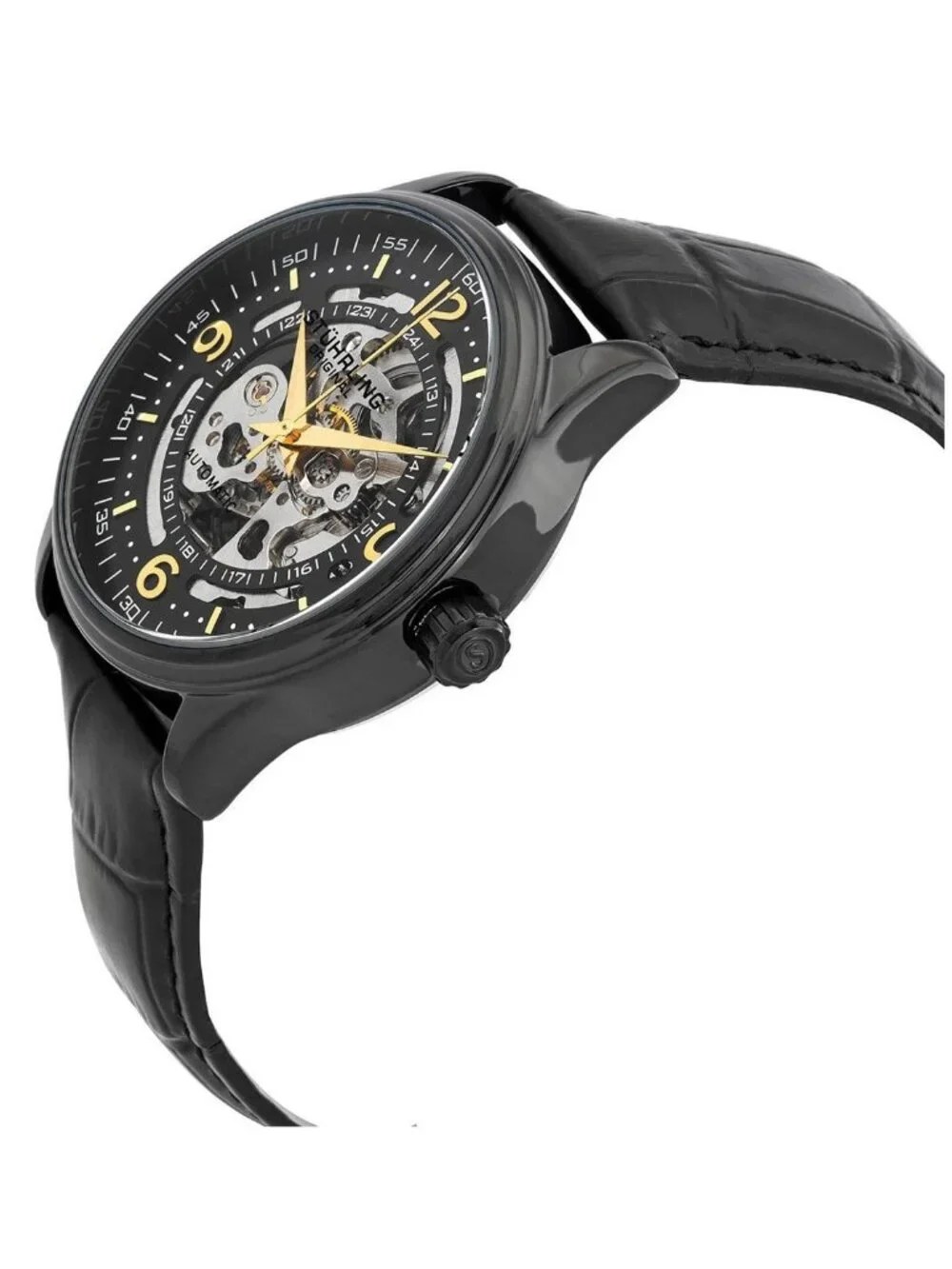 NWT Stuhrling Original Legacy Black Dial Men's Watch